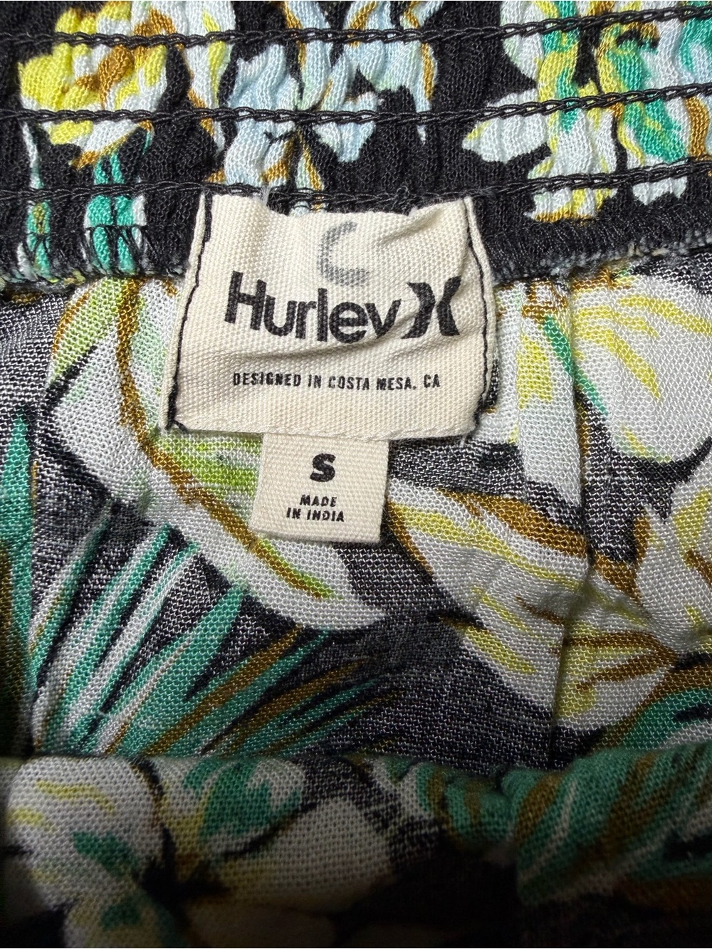 NWT Hurley Tropical Floral Skater Mini Skirt Hawaiian Palm Coast Retails $50 - Picture 4 of 9